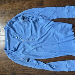 Aerie Women's Blue Long Sleeve Henley